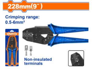 PINZA CRIMPEADORA TERMINALES NO AISLADOS  0.5-6MM2 9" 228MM
