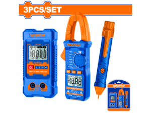 SET ELECTRICISTA TESTER + PINZA AMP + DETECTOR VOLT