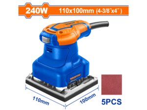 LIJADORA ORBITAL 240W 110X100MM  + 5 LIJAS WADFOW WFA1503