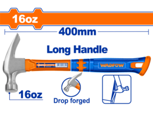 MARTILLO UÑA 450G MANGO LARGO 400MM FIBRA