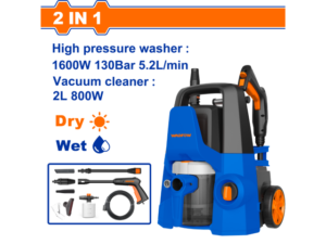 HIDROLAVADORA ASPIRADORA 2 EN 1 1600W 130BAR 5.2 L/MIN SECO HUMEDO