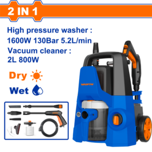 HIDROLAVADORA ASPIRADORA 2 EN 1 1600W 130BAR 5.2 L/MIN SECO HUMEDO