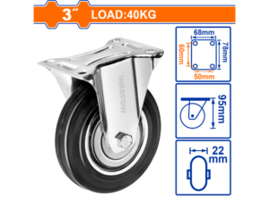 RUEDA METAL/GOMA RIGIDA 3" WADFOW WJL3331