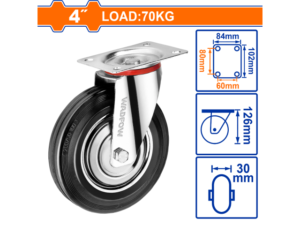 RUEDA METAL/GOMA GIRATORIA 4" WADFOW WJL3342