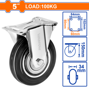 RUEDA METAL/GOMA RIGIDA 5" WADFOW WJL3351