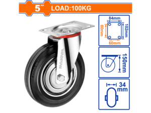RUEDA METAL/GOMA GIRATORIA 5" WADFOW WJL3352