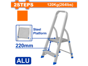 ESCALERA FAMILIAR ALUMINIO 2 ESCALONES 120KG