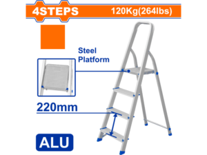 ESCALERA FAMILIAR ALUMINIO 4 ESCALONES 120 KG