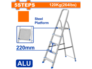 ESCALERA FAMILIAR ALUMINIO 5 ESCALONES 120KG