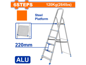 ESCALERA FAMILIAR ALUMINIO 6 ESCALONES 120 KG