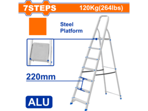 ESCALERA FAMILIAR ALUMINIO 7 ESCALONES 120KG