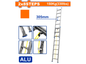 ESCALERA EXTENSIBLE 2 X 8 ESC 2 TRAMOS ALUMINIO
