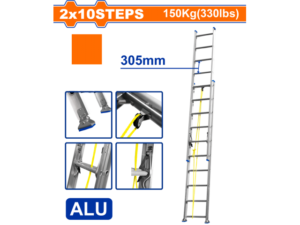 ESCALERA EXTENSIBLE 2 X 10 ESC 2 TRAMOS ALUMINIO