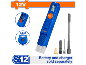 MINI COMPRESOR INFLADOR DE AIRE 12V S12 C ACCESORIOS