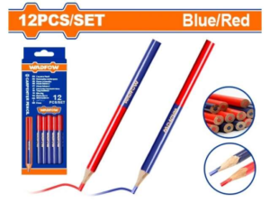 SET X 12 LAPIZ DE CARPINTERO AZUL Y ROJO