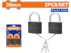 SET X 2 CANDADO HIERRO 38MM MISMA LLAVE