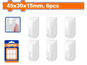 SET X 6 PERCHA AUTOADHESIVA 45x30x15mm