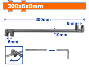 GRINFA BARRA DOBLADORA DE METAL 6X8MM 300MM