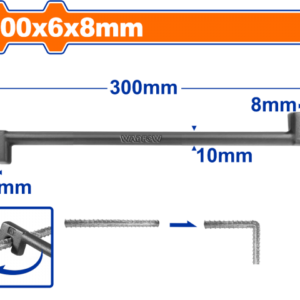 GRINFA BARRA DOBLADORA DE METAL 6X8MM 300MM