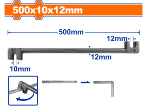 GRINFA BARRA DOBLADORA DE METAL 10X12MM 500MM