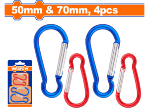 SET X 4 MOSQUETON 50MM 70MM WADFOW WQL2K01