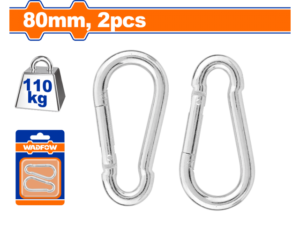 SET X 2 MOSQUETON 80MM WADFOW WQL2K04