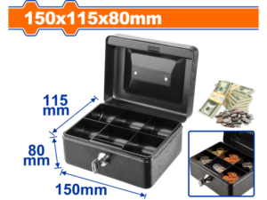 CAJA METALICA DE SEGURIDAD PARA DINERO C/LLAVES 15X11,5X8C