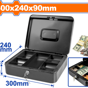 CAJA METALICA DE SEGURIDAD PARA DINERO C/LLAVES 30X24X9CM