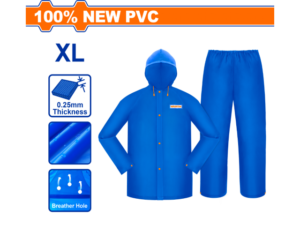 EQUIPO DE LLUVIA CAMPERA Y PANTALON TALLE L PVC