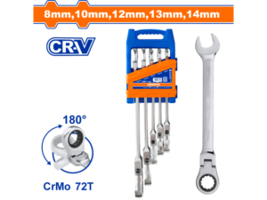 SET X 5 LLAVE COMBINADA C CRIQUE CABEZA MOVIL