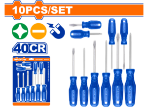 SET X 10 DESTORNILLADORES PALETA/PHILLIPS