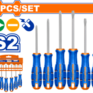 SET X 6 DESTORNILLADORES S2 PALETA/PHILLIPS IMANTADO WADFOW WSSA406