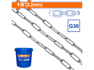 CADENA PATENTE G30 ESLABON SOLDADO 3.2MM 1/8" X 125MT WADFOW WTLT1B03