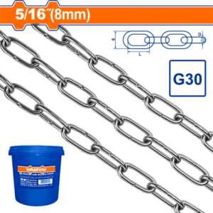 CADENA PATENTE G30 ESLABON SOLDADO 8MM 5/16" X 21MT WADFOW WTLT1B08