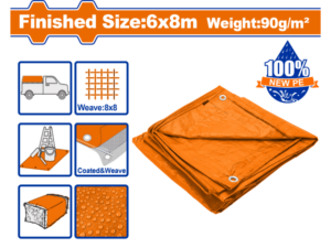 LONA NARANJA 6X8MT 90G/M2 IMPERMEABLE WADFOW WTQ0968
