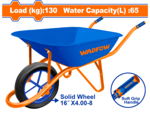 CARRETILLA 130KG 65LT RUEDA SOLIDA