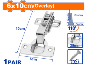 SET X 2 BISAGRA AUTORETEN 6X10CM