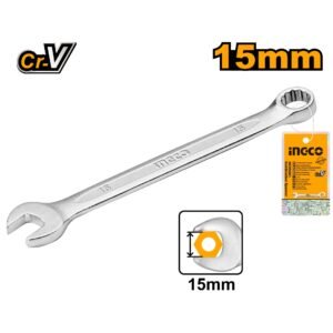 LLAVE COMBINADA BOCA Y ESTRIADA 15´MM INGCO