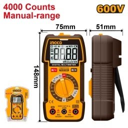 TESTER MULTIMETRO DIGUITAL 600V INGCO