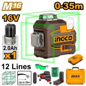 NIVEL LASER 12 LINEAS C/ 1 BATERIA Y 1 CARGADOR INGCO