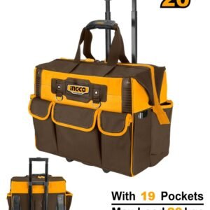 BOLSO VALIJA 20" CON RUEDAS 19 BOLSILLOS INGCO