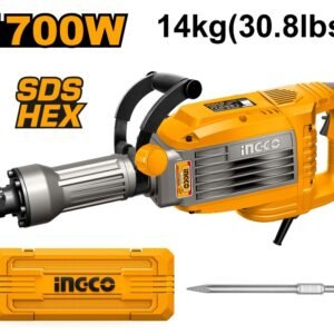 MARTILLO DEMOLEDOR 50J 1700W 14KG CDS HDDX C VALIJA INGCO